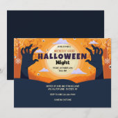 ハロウィン　邪悪なまでの楽しい時間のお誘い 招待状 (正面/裏面)