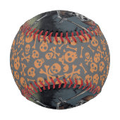 ハロウィン 野球, スケルトン, 墓のボールリーグ 野球ボール (裏面)