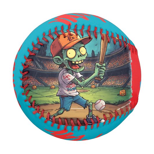 ハロウィン 野球, ゾンビ, ブレインズオーバーベース 野球ボール (正面左)