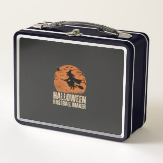 ハロウィン 野球 メーカー レトロ 魔法使い グラフィック メタルランチボックス