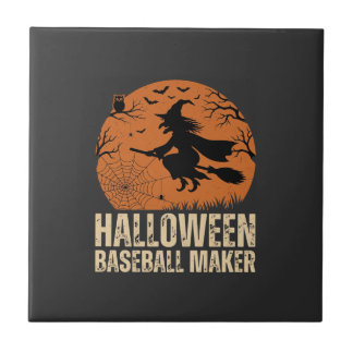 ハロウィン 野球 メーカー ヴィンテージ 魔女 グラフィック タイル