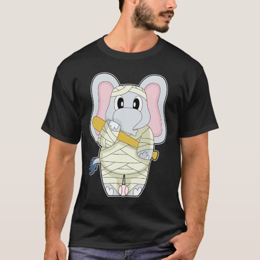 ハロウィン+野球+象 Tシャツ (正面)