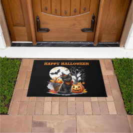 ハロウィン �門マット お化けの猫とかぼちゃ ドアマット