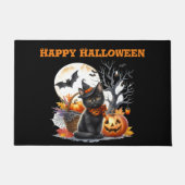 ハロウィン �門マット お化けの猫とかぼちゃ ドアマット (正面)