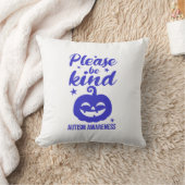 ハロウィン 青いカボチャ 自閉症 Awareness クッション (ブランケット)