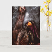 ハロウィン-頭のない騎手 カード (黄色い花)