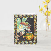 ハロウィン 飛ぶ馬, キャンディ コーン 白紙のメモ カード (黄色い花)