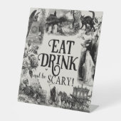 ハロウィン 食べたり飲んだり怖がらせたり フード ドリンク サイン (正面)