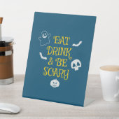 ハロウィン　食べて飲んで怖がって　誕生日 台座サイン (インサイチュ)