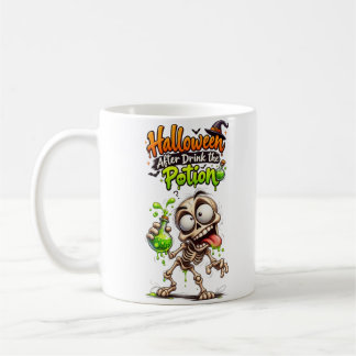 ハロウィン "飲んだら終わり" スケルトングッズ コーヒーマグカップ