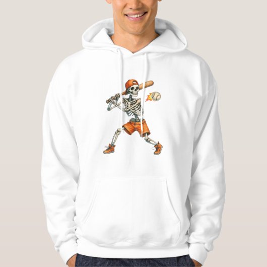 ハロウィン 骨 野球 Tシャツ (正面)