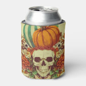 ハロウィン/骸骨/かぼちゃ/秋 涼しい 缶クーラー (缶正面)