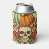 ハロウィン/骸骨/かぼちゃ/秋 涼しい 缶クーラー (缶裏面)