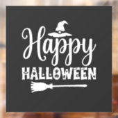 ハロウィン 魔女の帽子と箒のデザイン ウィンドウサイン (シート2)