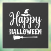 ハロウィン 魔女の帽子と箒のデザイン ウィンドウサイン (シート3)