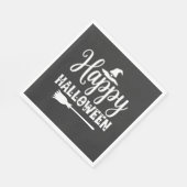 ハロウィン 魔女の帽子と箒のデザイン スタンダードランチョンナプキン (角)