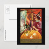 ハロウィン 魔女を追い出す方法 ヴィンテージ ポストカード (正面/裏面)