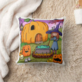 ハロウィン 魔女 かぼちゃ ハウス クッション (ブランケット)