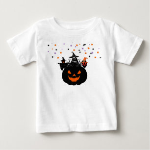 ハロウィン 魔女 かぼちゃ ベビーシャワー ベビーTシャツ