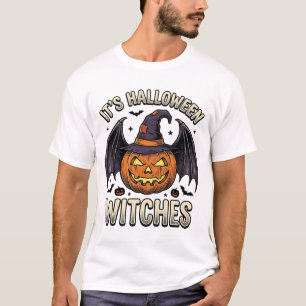 ハロウィン 魔女 かぼちゃ ヴィンテージ コウモリ Tシャツ_1 Tシャツ