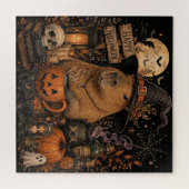 ハロウィン 魔女 カピバラ 魔法の秋 ジグソーパズル (横)