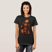 ハロウィン 魔女 カピバラ 魔法の秋 Tシャツ (正面フル)