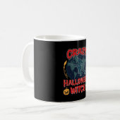 ハロウィン 魔女 カボチャ 飛行 月 スプーキー N コーヒーマグカップ (正面左)
