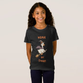 ハロウィン 魔女 ガチョウ Honk or Treat 少女 Tシャツ (正面フル)