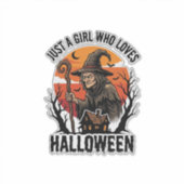 ハロウィン 魔女 シャツ ヴィンテージ 彫刻 コスチューム アート シール (正面)