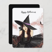 ハロウィン, 魔女 ノートカード (正面/裏面)
