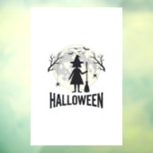 ハロウィン 魔女 月 ヴィンテージ 彫刻 デザイン_1 ウィンドウサイン (シート3)