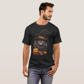 ハロウィン 魔女 猫 スプーキー 子猫 パンプキン Tシャツ (正面フル)