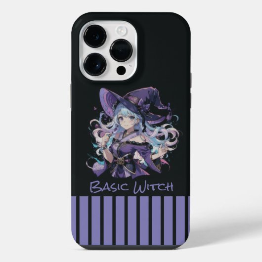 ハロウィン/魔女/紫 iPhoneケース (裏面)