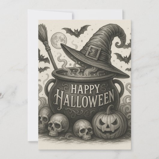 ハロウィン 魔法の壺 招待状 (正面)