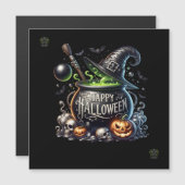 ハロウィン 魔法の鍋 磁石 招待状 (正面/裏面)