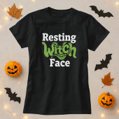 ハロウィン 魔法使いの顔 Tシャツ