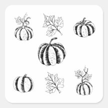 ハロウィン 黒いかぼちゃ ステッカー