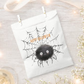 ハロウィン 黒クモの巣のクモ フェイバーバッグ (クリップ留めされた状態)