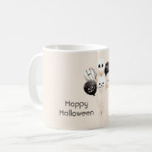 ハロウィン 黒クリーム風バルーン コーヒーマグカップ (正面左)