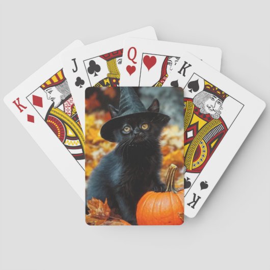 ハロウィン 黒猫とかぼちゃ トランプ (裏面)