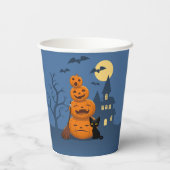 ハロウィン 黒猫とかぼちゃ 紙コップ (裏面)