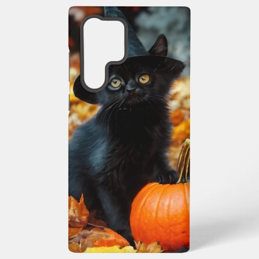 ハロウィン 黒猫とかぼちゃ SAMSUNG GALAXYケース (裏面)