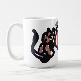 ハロウィン 黒猫とワタリガラス コーヒーマグカップ