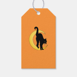 ハロウィン 黒猫と三日月のギフトタグ ギフトタグ