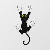 ハロウィン 黒猫のガラス下り ウィンドウサイン (シート)