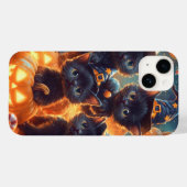 ハロウィン 黒猫の子猫たち Case-Mate iPhoneケース (裏面 (横))