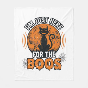 ハロウィン 黒猫はブーに来た ヴィンテージTシャツ フリースブランケット