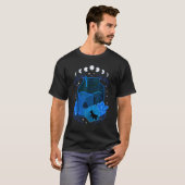ハロウィン 黒猫ジュース ハロウィン 魔術 女性 Tシャツ (正面フル)