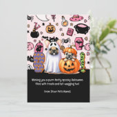 ハロウィン　黒猫ペット　挨 シーズンカード (スタンド正面)