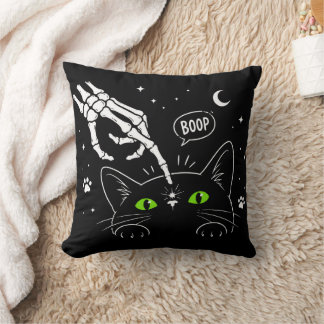 ハロウィン 黒猫好きな人へのギフト ふわふわの猫のほっぺた クッション